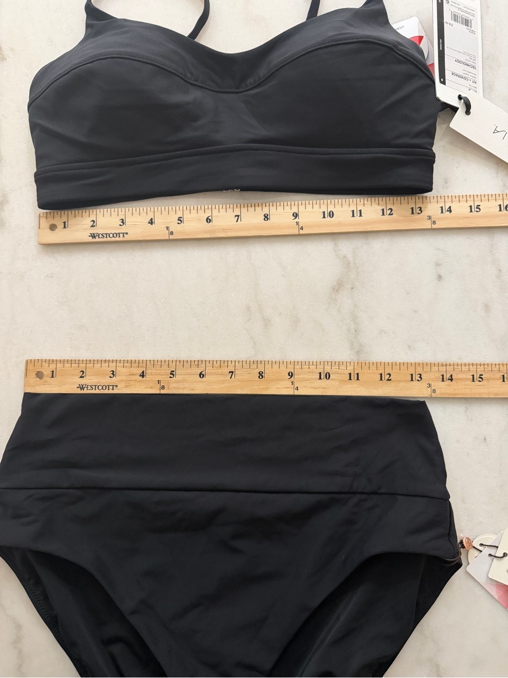 CALIA by Carrie Underwood Black High-Waist Bikini Set - Picture 5 of 7